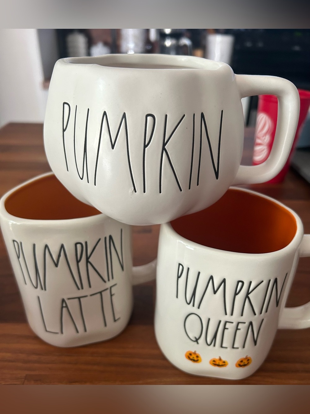 Rae Dunn pumpkin mug lot